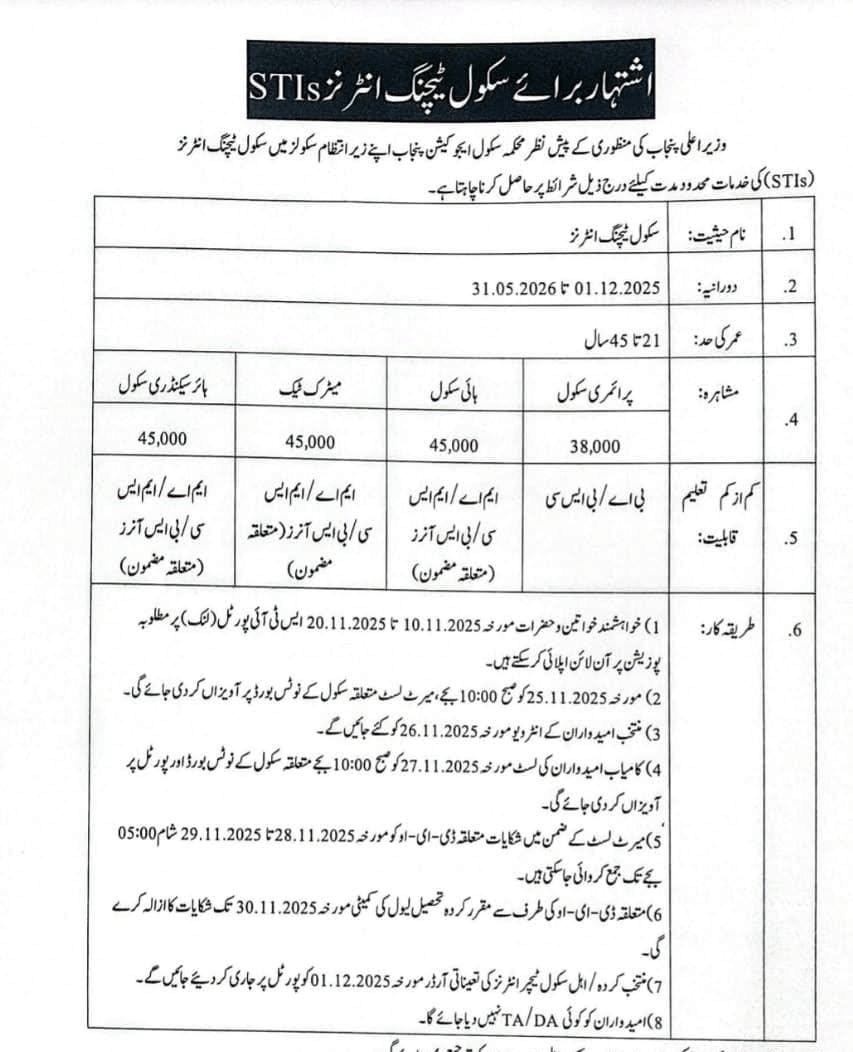 STI Jobs 2025 Advertisement